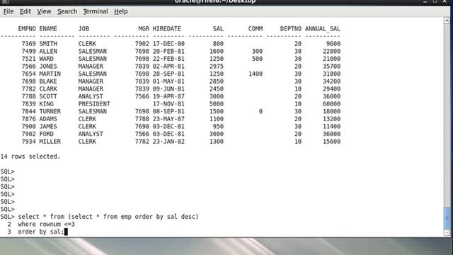 Query to Select top three Max Salary from Table смотреть онлайн