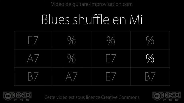Blues shuffle en Mi (110 bpm) : Bass Backing track (guitar/drums only) смотреть онлайн