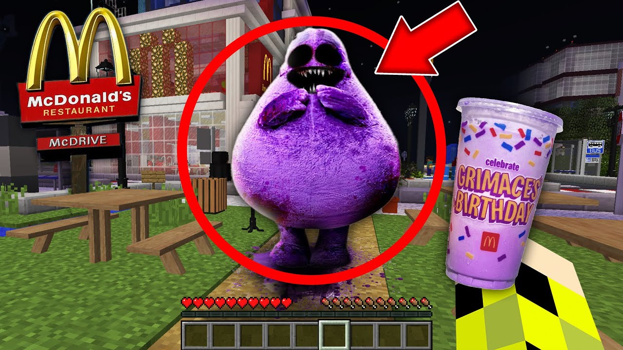 Я нашел ГРИМАС ШЕЙК из МАКДОНАЛЬДС в майнкрафт ! McDonald’s GRIMACE SHAKE MINECRAFT смотреть онлайн
