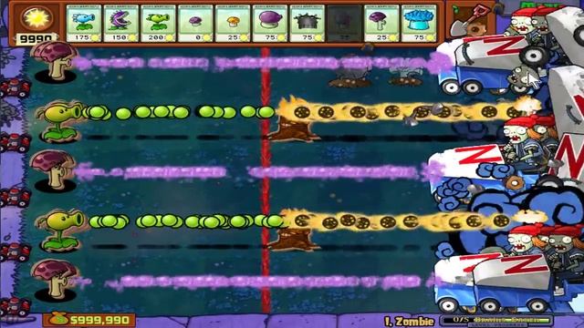 Peashooter vs Scaedy Shroom vs Gargantuar - Plants vs Zombies смотреть онлайн