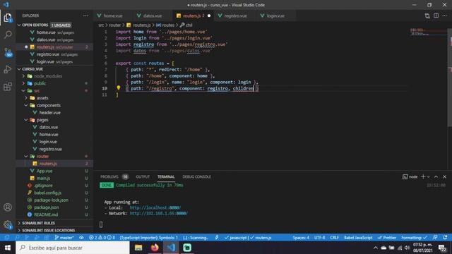 Curso vue vue-Router part 2 Vamos a profundizar en el uso de vue Router смотреть онлайн