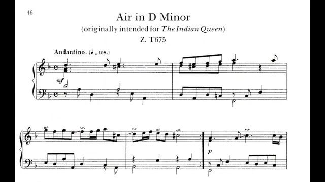 H. Purcell, Air in d minor (for The Indian Queen Z T675)Aldo Bova for harpsichord смотреть онлайн