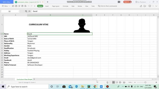 12 Creating cv form on excel report (Curriculum Vitae part 10) смотреть онлайн