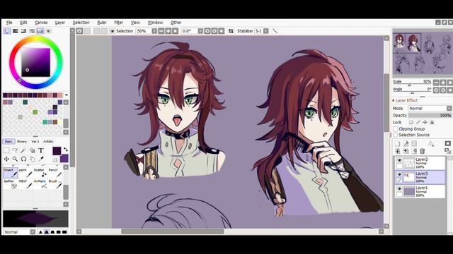 Let's sketch! | Shikanoin Heizou (Genshin speedpaint) смотреть онлайн