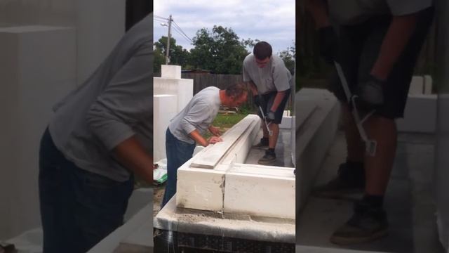 Штробление газобетона под армировку))) Строим Весело)