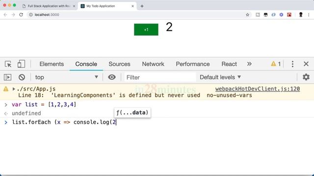 Lession 19 - Understanding setState and Using Arrow Functions to avoid this binding смотреть онлайн