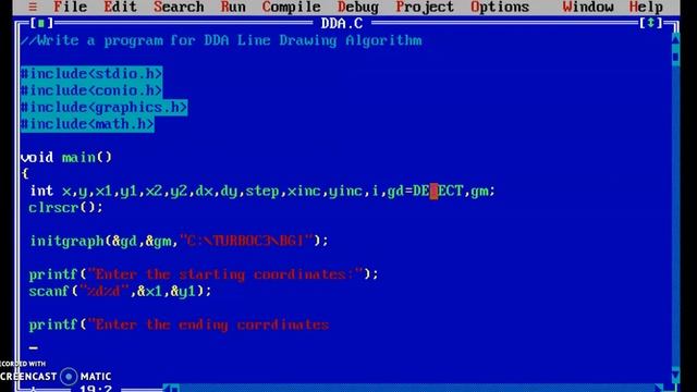 C Program on DDA Line Drawing Algorithm | Computer Graphics смотреть онлайн