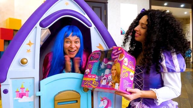 Disney princess and Manicure - Disney princesses & Makeup toys for girls. смотреть онлайн