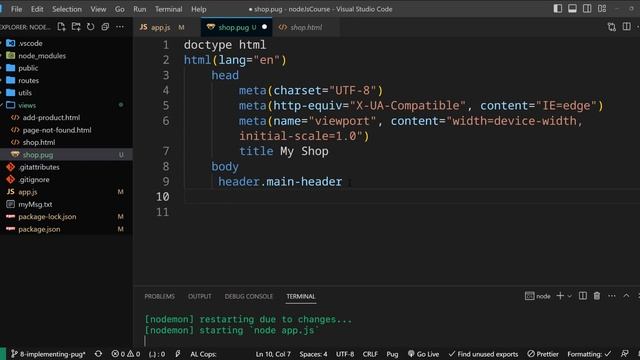 Installation and Implementing pug - Node JS || Hindi || Coding Scenes #36 смотреть онлайн