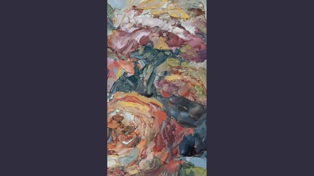 Yellow Roses – Flower Painting – Oil Painting – Original Painting for sale – Artist Marina Chuchko смотреть онлайн