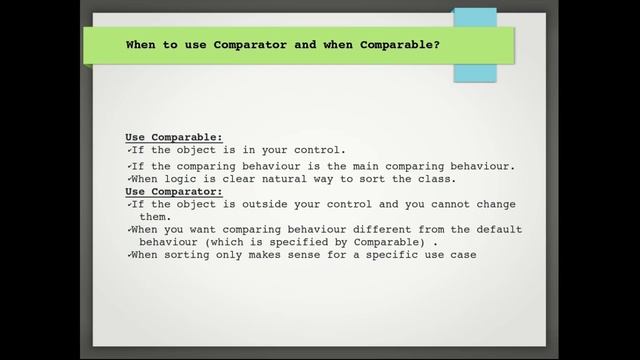 Java Interview Question #6: When to use comparator and comparable in java смотреть онлайн