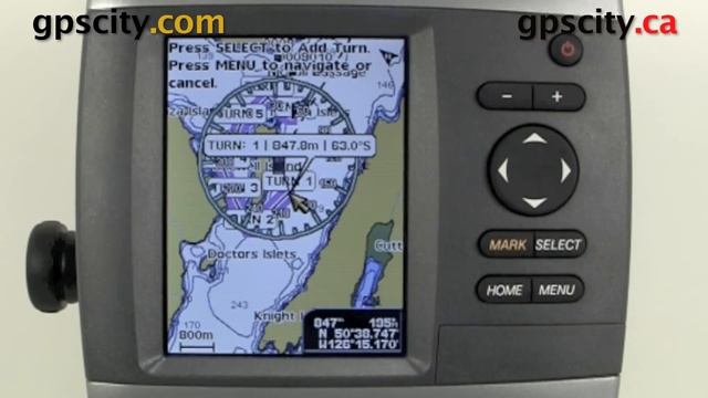 Garmin GPSMap 4XX Video Manual - Placing a Route using the Map смотреть онлайн