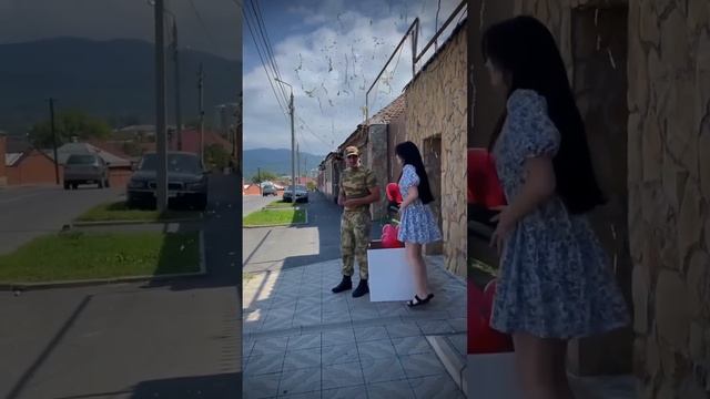 В Осетии девушка подарила автомобиль вернувшему с войны мужу) смотреть онлайн