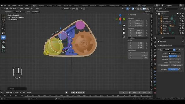 BLENDER 3.6 Новый вариант по анимации треков смотреть онлайн
