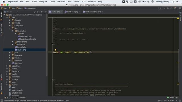 routing controllers in laravel 5.7 || routes with controllers in laravel || laravel master смотреть онлайн