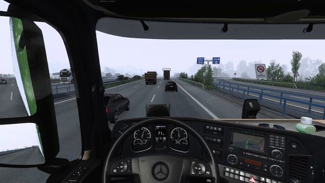 ETS2 1.47 ProMods 2.65 Convoy Multiplayer Mercedes Actros 1848 (Stuttgart ??-Strasbourg ??) смотреть онлайн