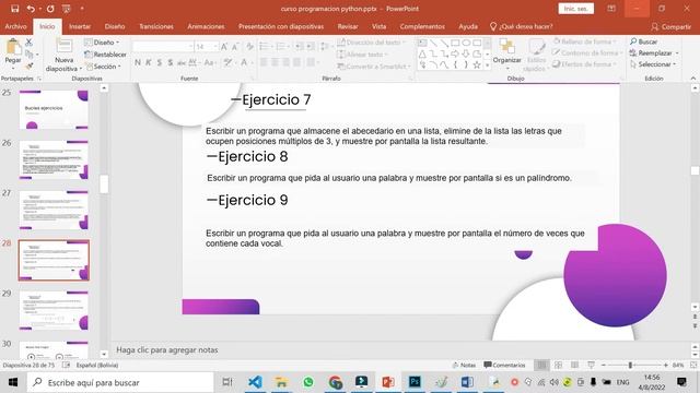 22- listas y tuplas ejercicios 6 al 7 python смотреть онлайн