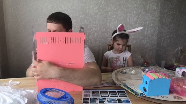 Сборка домика для джунгарских хомяков. Обзор лучшей клетки клетки для хомяков. Дети в восторге! смотреть онлайн