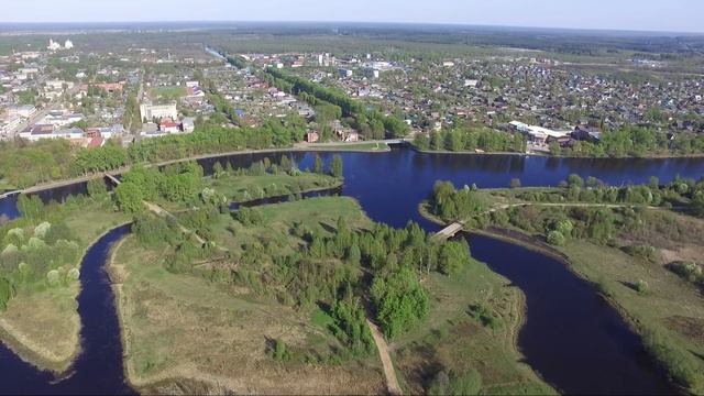 Вышний Волочек с высоты птичьего полета смотреть онлайн