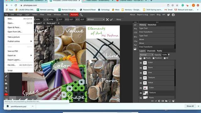Saving as PSD and JPG on Photopea смотреть онлайн
