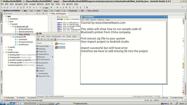 Android Studio : How to set up sample code of Bluetooth printer from China смотреть онлайн