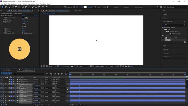 Как сделать конечную заставку Endscreen для YouTube в After Effects. смотреть онлайн