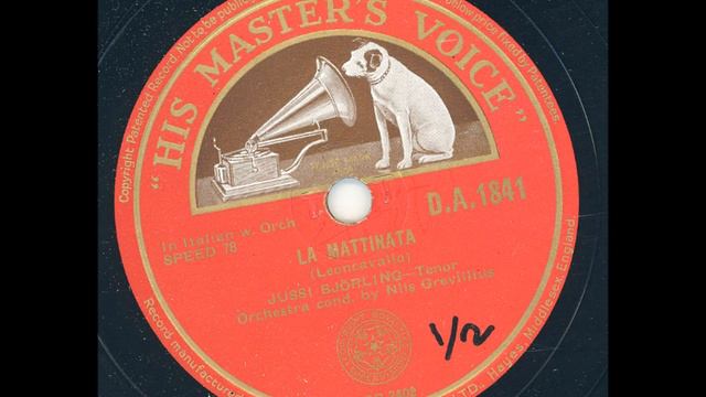 Jussi Björling - La Mattinata смотреть онлайн