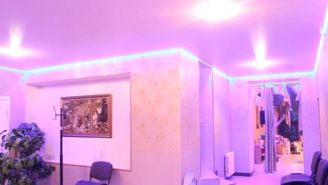 Парящий натяжной потолок с RGB подсветкой смотреть онлайн