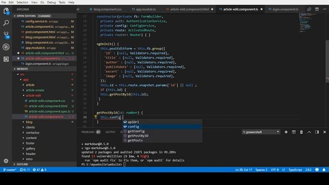 Create your first website using angular 6 -- Part 8-- blog post Markdown Editor смотреть онлайн