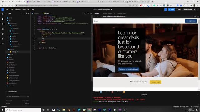 A Time-lapse recreating the BT Homepage banner Using Bootstrap Sass and Gatsby JS. Web development смотреть онлайн