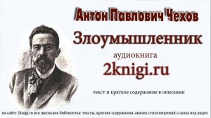 Чехов Антон Павлович "Злоумышленник" аудиокнига.