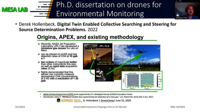 Drone Research Educational Excellence introduction MESA Lab YangQuan Chen 3 1 2023 смотреть онлайн