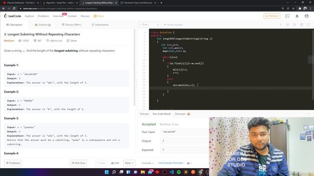 3. Longest Substring Without Repeating Characters | Leetcode | Sliding Window смотреть онлайн
