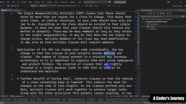 SOLID Principles - Episode 2 - The Single Responsibility Principle Explained смотреть онлайн