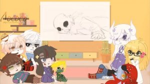 ?|Undertale react to Horror Sans memes|RUS/ENG|GachaClub|?