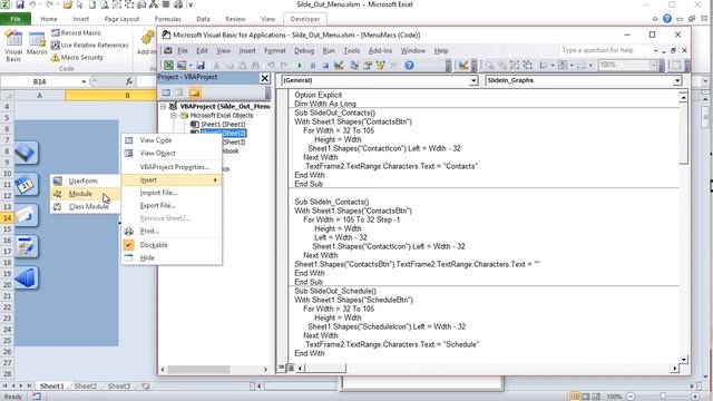 How To Create a Slide Out Menu In Microsoft Excel смотреть онлайн