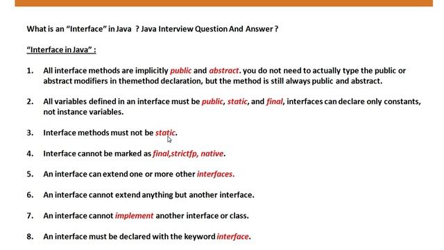 8 Important Points What is an "Interface" in Java смотреть онлайн