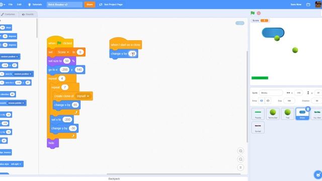 Scratch Tutorial | Scratch Brick Breaker V2 смотреть онлайн
