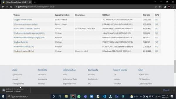 Download and Install Python IDLE on windows 8/10