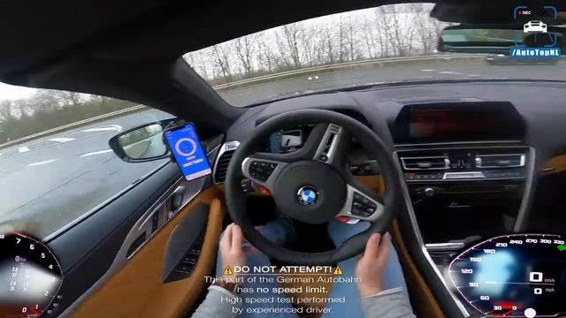 BMW M8 COMPETITION максимальная скорость POV смотреть онлайн