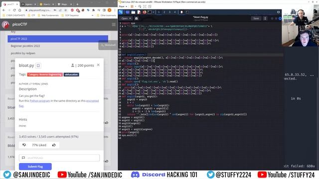Bloat.py Python Code Obfuscation picoCTF 2022 смотреть онлайн
