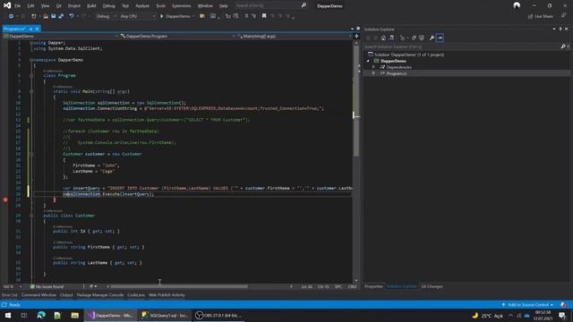Net Core Dapper Inserting Data смотреть онлайн
