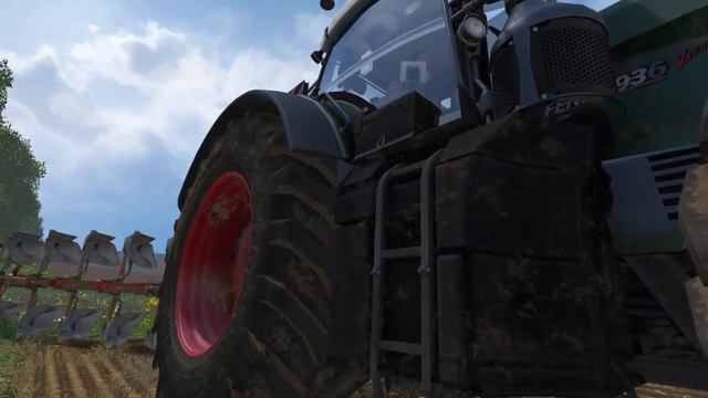 Farming Simulator 2015 /Fendt 936 vario ploughing/ смотреть онлайн