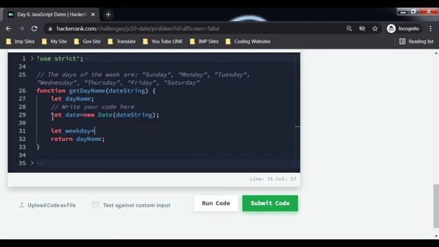 JS 19 - Javascript Dates (Hackerrank Javascript) | Hindi | Best on YT | Code in Description смотреть онлайн
