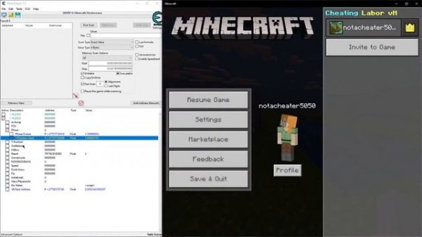 Devlog 1 Cheat Engine Minecraft Bedrock 1.16.220