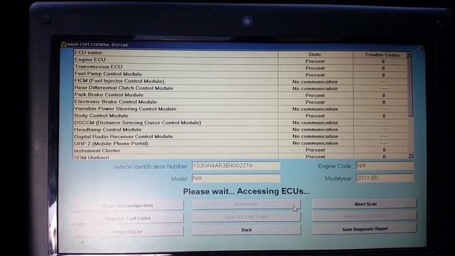 Saab 9-5 NG Turbo4 A20NFT - Vaux-com (Op-com) Diagnostics - Part 1