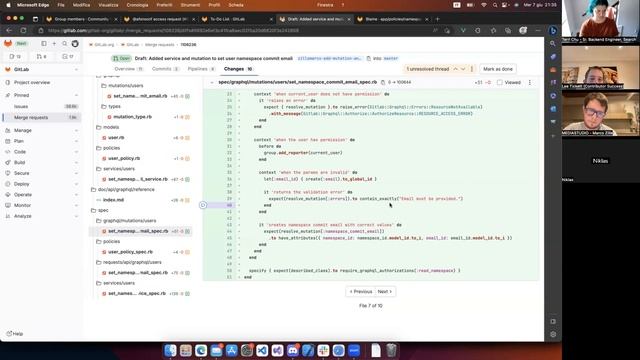 BE Pairing -- 20230607 - Add service and mutation to set user namespace commit email смотреть онлайн