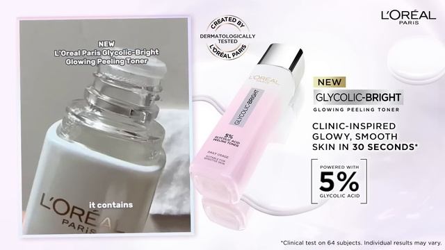 L'Oreal Paris NEW Glycolic-Bright Glowing Peeling Toner смотреть онлайн