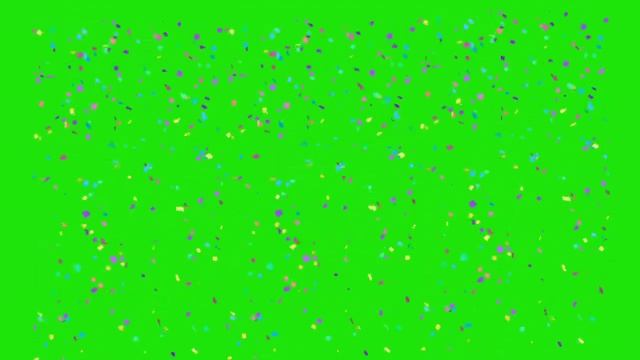 Colored confetti on the chromakey смотреть онлайн