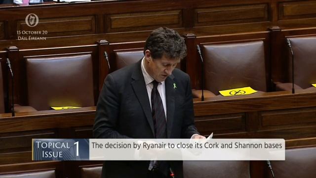 TDs react to Ryanair base closure at Shannon in Dáil Eireann смотреть онлайн